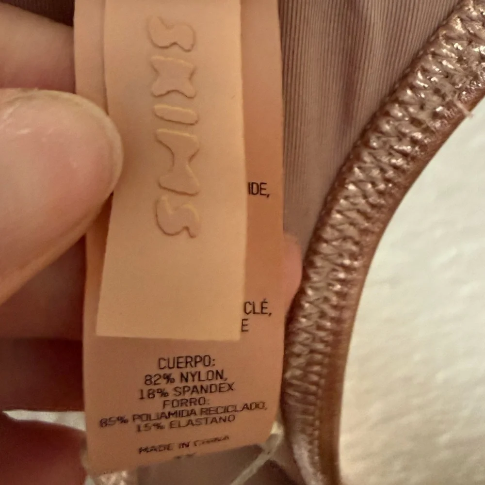 Skims NWT Swim Cutout Monokini One Piece Swimsuit Rose Gold Metallic Size 3X